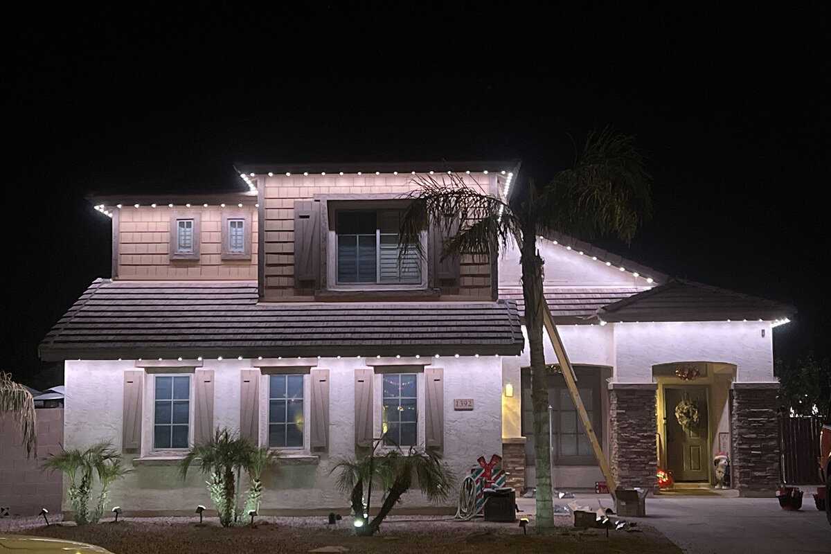 Classic warm lighting installation